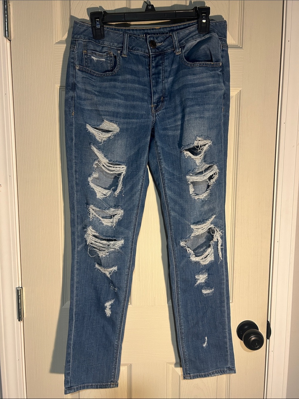 Distressed Women’s Blue Ripped Jeans